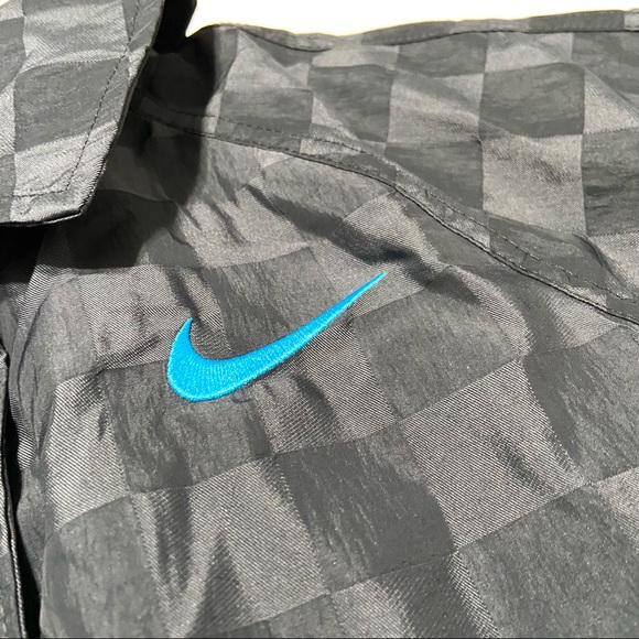 Women’s Nike Sportswear Coaches Checkered Button WindbreakerJacket Oversized NEW - Picture 9 of 12